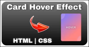 CSS hover card with gradient background and animated text reveal on hover