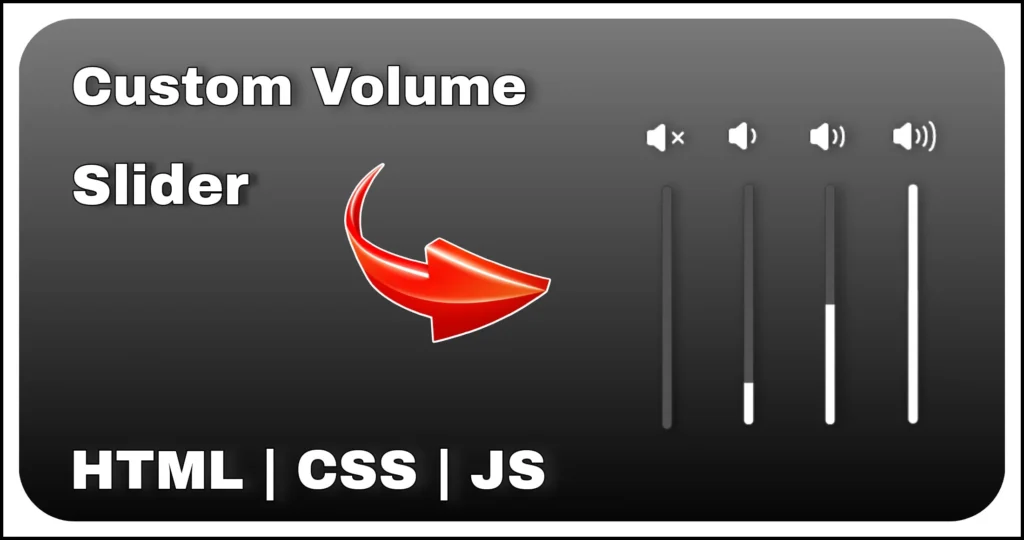 Custom volume slider with SVG speaker icon using HTML, CSS and JavaScript