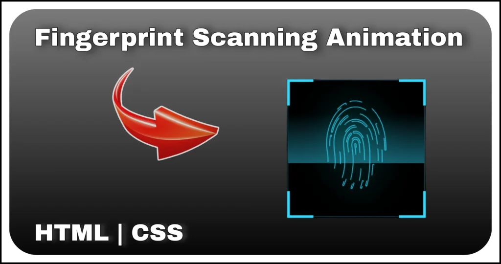Fingerprint scanner animation with SVG and glowing stroke using HTML and CSS