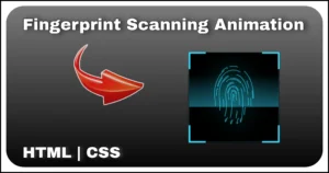 Fingerprint scanner animation with SVG and glowing stroke using HTML and CSS