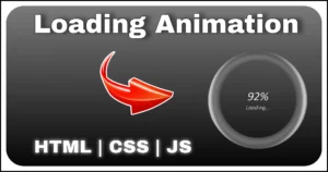 Circular loader with animated percentage counter built using HTML, CSS and JavaScript