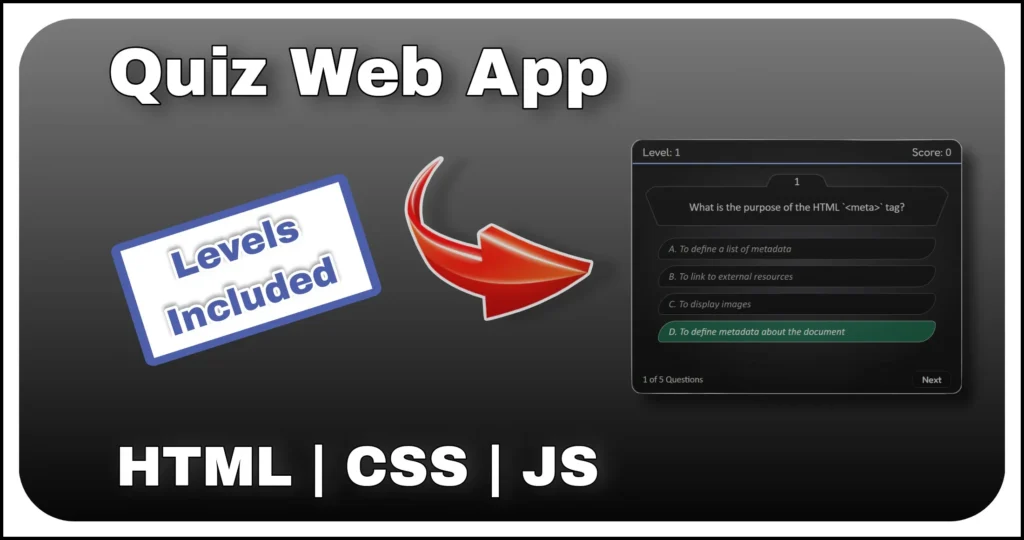 JavaScript Multi-level quiz app with timer and scoring system
