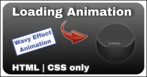 Circular Wavy Loader with fill effect Animation