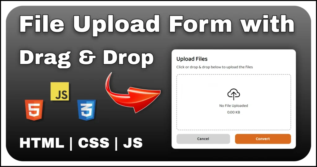 File Upload Form using HTML CSS JS