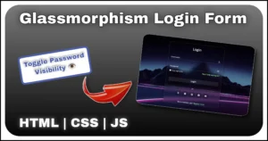 Glassmorphism login form using html css js