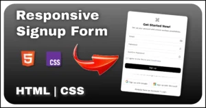 Responsive signup form using HTML CSS