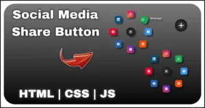 Circular Animated social media share menu using html css js